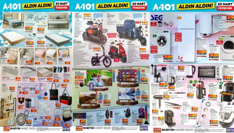 A101 Aktüel Kataloğu 20 Mart: Airfryer'dan Gaming Ekipmanlarına Yerli ve Yabancı Fırsatlar