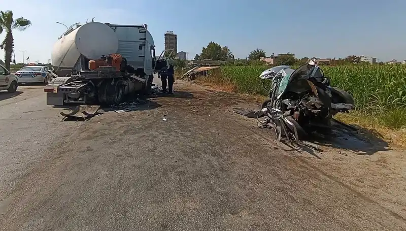 Adana’da Feci Kaza: Otomobil ve Kamyona Tanker Çarptı