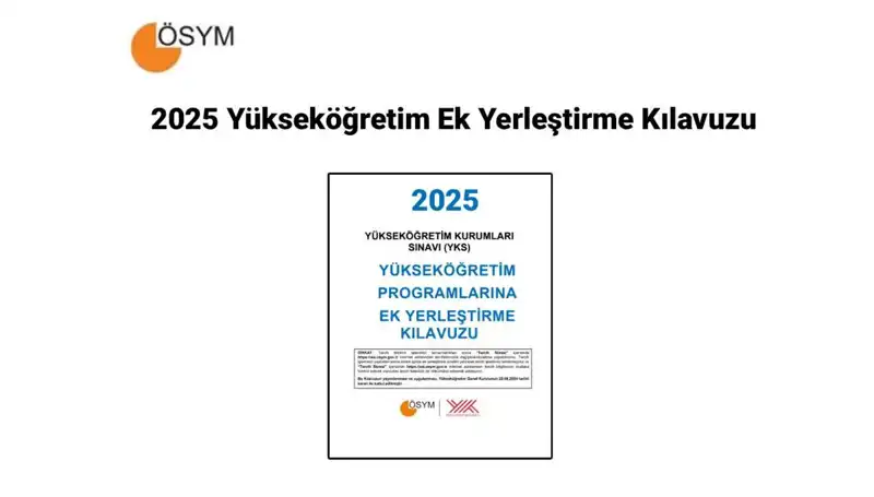 2025 Yükseköğretim Ek Yerleştirme Kılavuzu: ÖSYM'den YKS Ek Tercih Süreci Hakkında Bilgiler