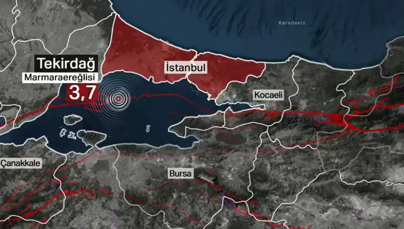 Marmara Denizi'nde 3,7 Büyüklüğünde Deprem: Son Dakika Gelişmeleri