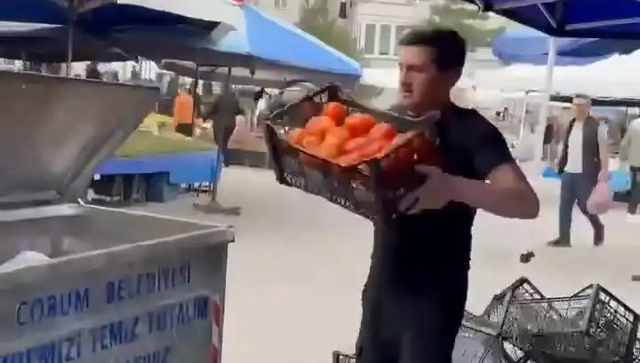 Domatesleri Çöpe Döken Pazarcıya Şok Edici Cezası Açıklandı