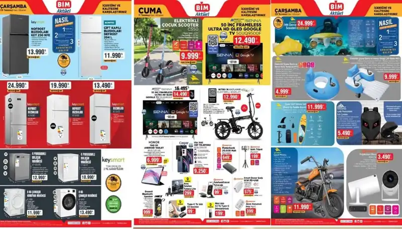 BİM 8-11 Temmuz Aktüel Kataloğu: Elektronik ve Ev Eşyalarında Büyük İndirimler