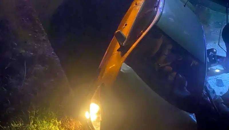 Adana'da Otomobil Şarampole Devrildi: Yaralılar Hastaneye Kaldırıldı